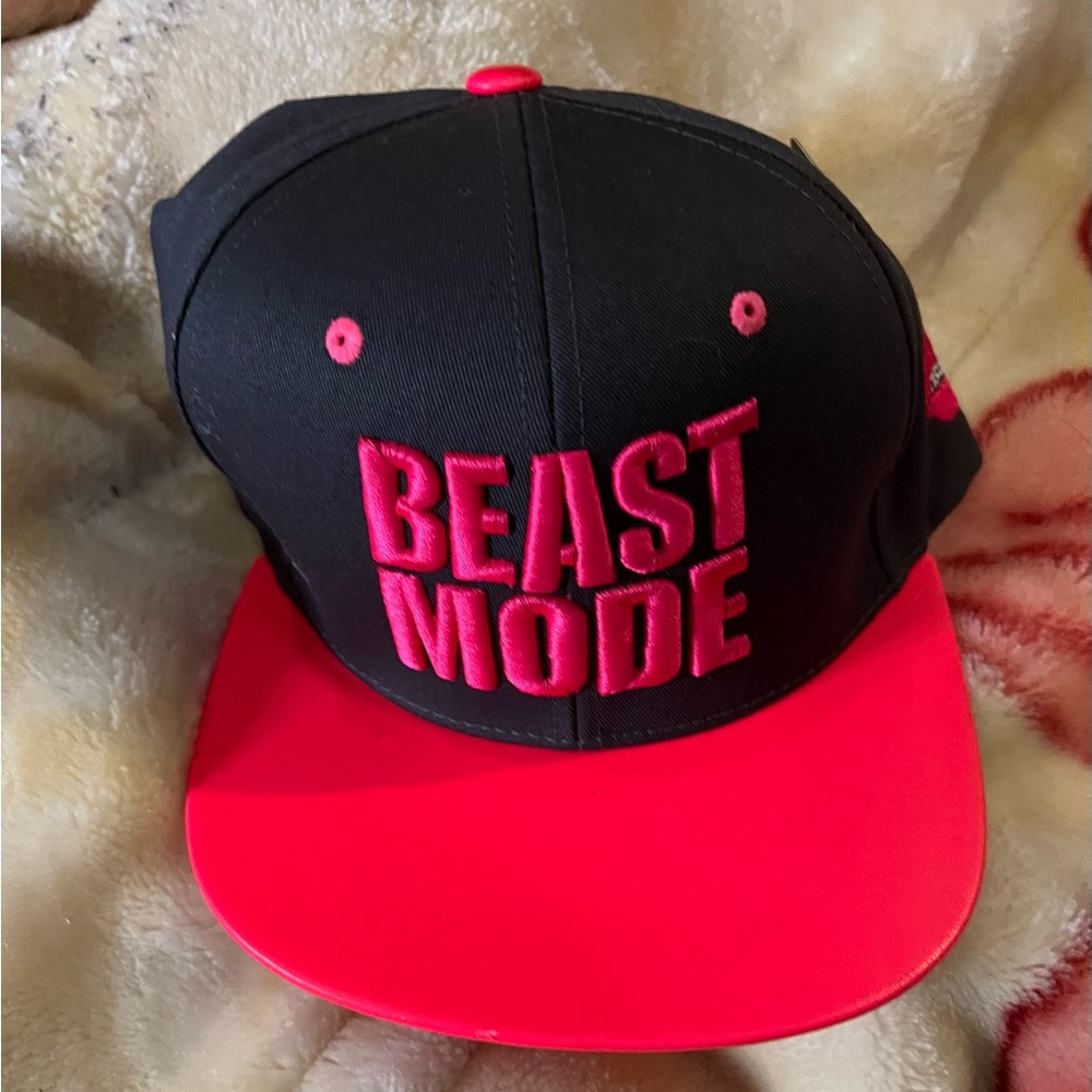 NWT pitbull brand beast mode pink leather trucker hat
